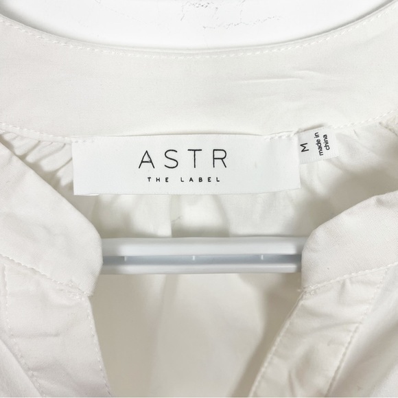 Astr The Label | Coastal Grandmother Ruched 3/4 Sleeve Shirtdress  Size Medium - Picture 6 of 8